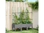 Planter with trellis, light grey, 120x40x142.5 cm, PP LZLV29754