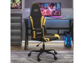 Black and gold faux leather gaming chair EMBN14236