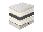 Mattress Set 140x200 cm 26 cm White Slatted Base ATUW32590