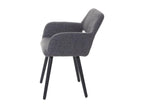 Elariva-A50 II Retro 1950s Style Dining Chair - Grey Fabric, Dark Legs BXDG94548