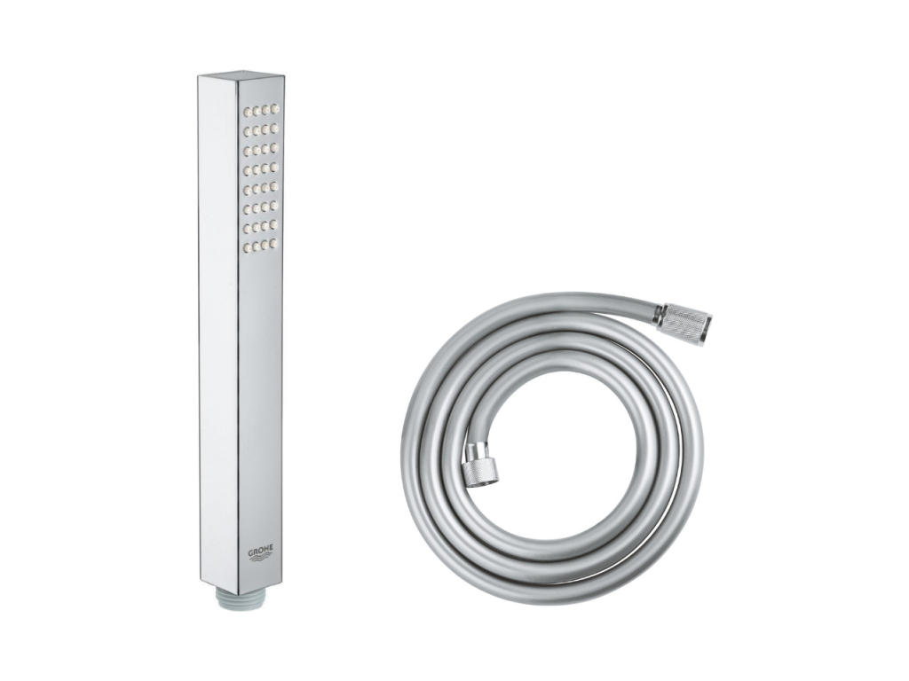 Elariva 1-jet chrome stick shower head with 175mm hose RLXM76985