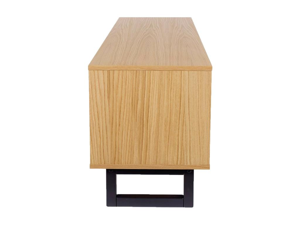 TV stand with 2 doors and 2 shelves, 150cm, Oak/Black, SPSE92576