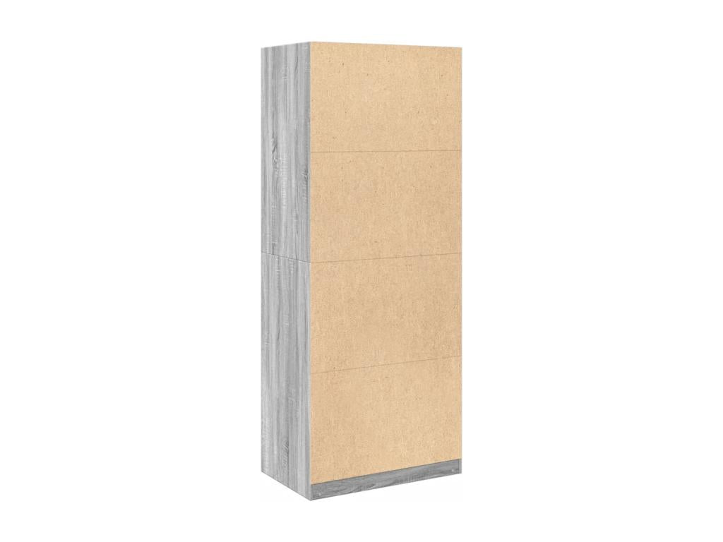 Grey wardrobe 80x50x200 cm engineered wood PSOI87202