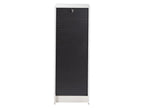 White or Black Curtain Filing Cabinet with 5 Shelves, 37.8x103.8x38.4 cm - Black WHEL13076
