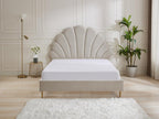 Shell-shaped bed 160x200 cm - Fabric - Beige - Boisona UOWD97670