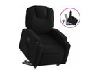 Black fabric reclining armchair WNWR40655