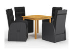 5-Piece Black Garden Dining Set GMIZ48705