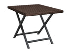 Elariva Premium - Folding table, brown, 45x35x32 cm, woven resin, IKOP47672