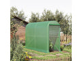 Garden greenhouse, tomato greenhouse, dimensions: 3m (L) x 1m (W) x 2m (H), roll-up zippered door, 2 roll-up side windows, steel, high-density PE, green, KSOA15431