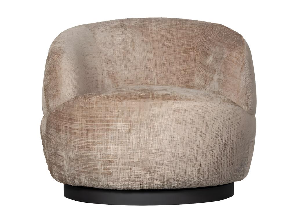 Elariva - Swivel armchair in sand chenille fabric WVAX11564
