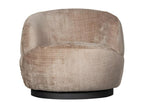 Elariva - Swivel armchair in sand chenille fabric WVAX11564