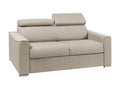 2-seater sofa bed in beige fabric - 120 cm sleeping area - 14 cm memory foam mattress Boisona UQLN26826
