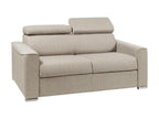 2-seater sofa bed in beige fabric - 120 cm sleeping area - 14 cm memory foam mattress Boisona UQLN26826