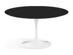 Round Tulip Table - Matte Black Top - Diameter 170 cm - Glossy White Base HKBW55220