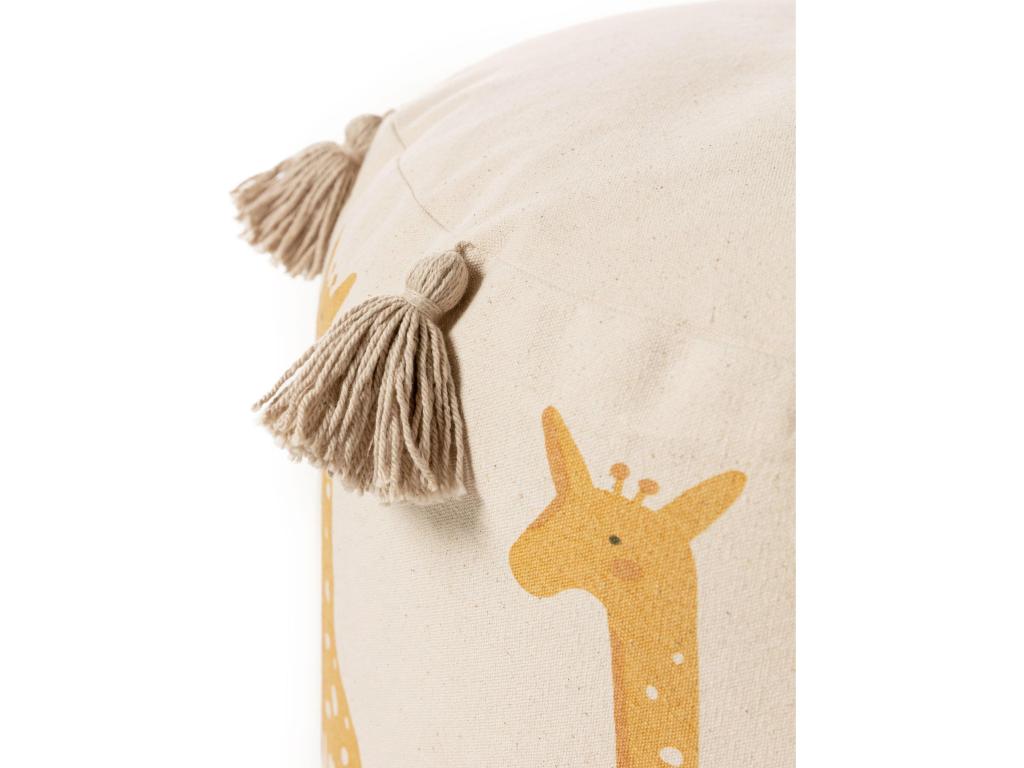 Yellow Pouf 45x45x25 cm AEQA79429