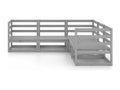 5-piece garden furniture set, grey solid pine wood XAIY65889