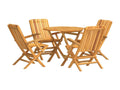 5-piece garden dining set, solid teak wood, AVDN28142
