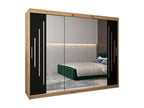 2-Door Sliding Wardrobe 200/250/62 3 Doors Elariva/Black FITI00946