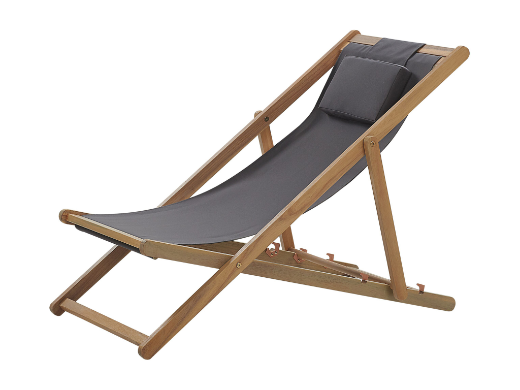 Elariva Gray Wood Lounge Chair LCSK55924