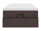 Boisona bed frame with dark brown mattress 80x200 cm fabric CUXB33980