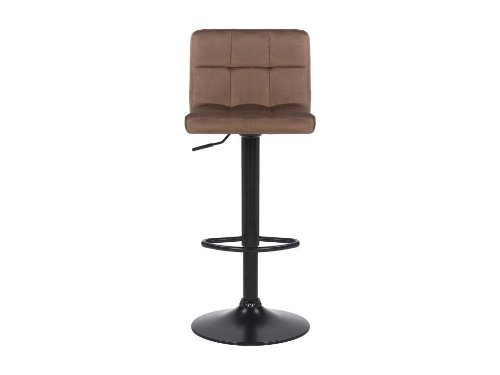 Bar stool - Velvet / White - Brown - Elariva AIPT13260
