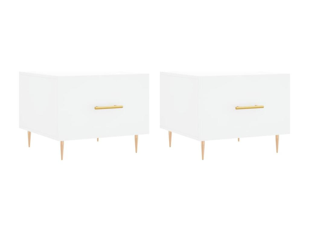 Coffee tables, 2 pcs, white, 50x50x40 cm, engineered wood, TKBI99911