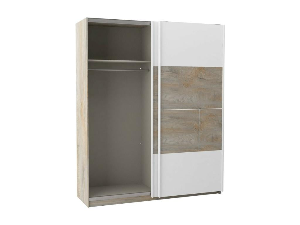 Elariva LIGHT - Wood Effect Wardrobe with Sliding Doors and Soft-Close Brake WARU37292