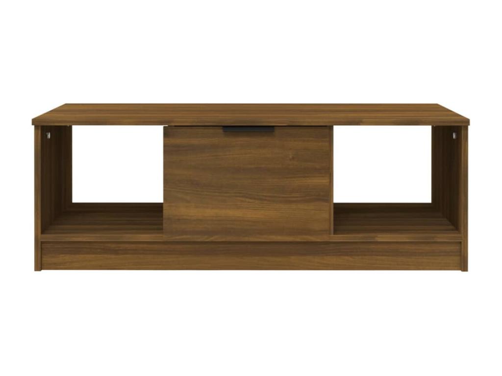 Coffee table in brown oak, 102x50x36 cm, engineered wood, MOZZ85237