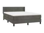 Upholstered bed base and mattress, Dark Grey, 140x190cm, Velvet AMML17382