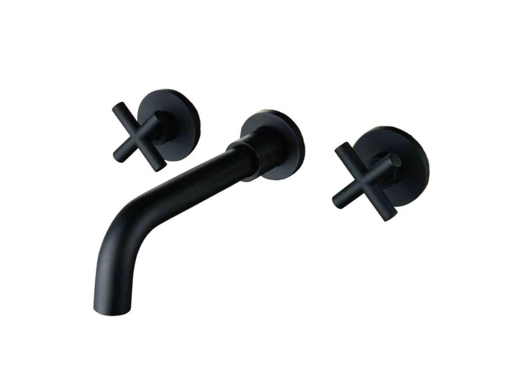 HMDL49712 Matte Black Wall-Mounted Basin Mixer