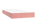 Bed base with LED mattress, Pink, 200x200cm, Velvet, HZPO03124