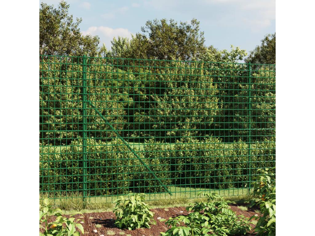 Wire mesh fence and green anchor post 2.2x10m CLCC47711