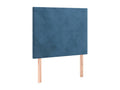 Bed frame with headboard, dark blue, 90x200 cm, velvet, VPSN10913