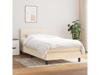 Upholstered bed base with mattress, Cream 100x200 Fabric ISXW15686