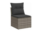 8-piece garden furniture set with grey resin wicker cushions NXAR02701