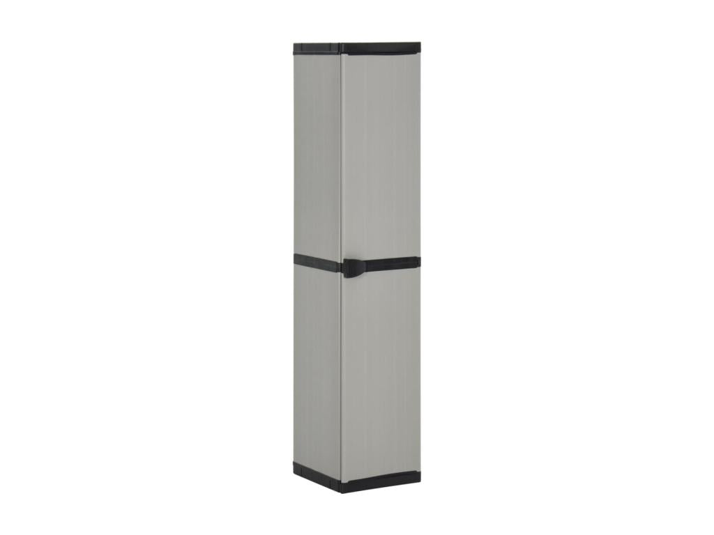 Garden storage cabinet with 3 shelves, grey-black, 34x40x168 RJOM07497