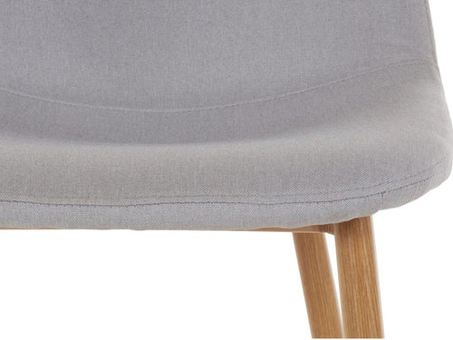 Boisona - Set of 4 light grey plastic dining chairs OYPB89205