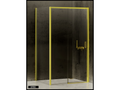 Shower Door with Side Panel - 100x80x200 - LIGHT GOLD - PREMIUM - RIGHT MZNI51093