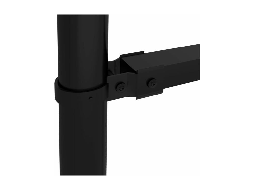 Garden fence with spear-shaped top, steel, 1.75-2 x 6.8 m, black, ROVU17644