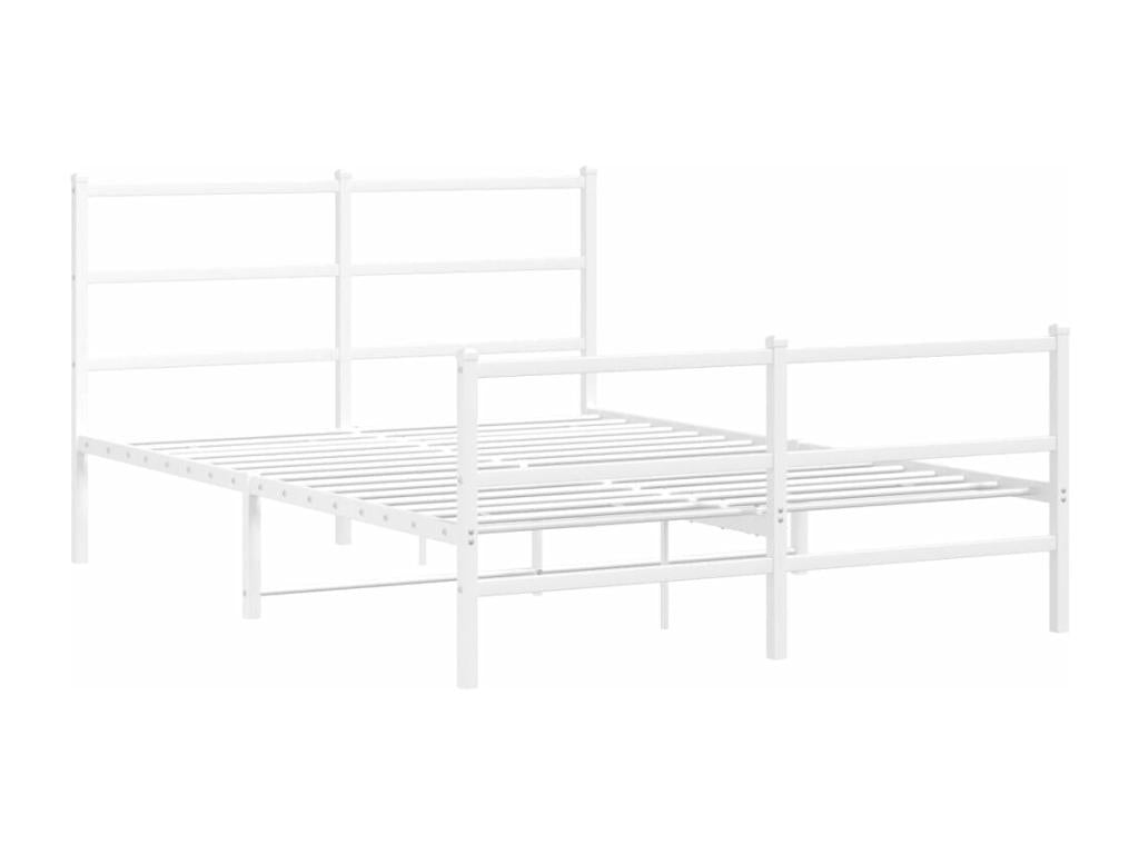 Metal bed frame without mattress and white bed legs 140x200 cm TZQY73525