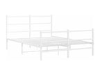 Metal bed frame without mattress and white bed legs 140x200 cm TZQY73525