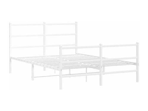 Metal bed frame without mattress and white bed legs 140x200 cm TZQY73525
