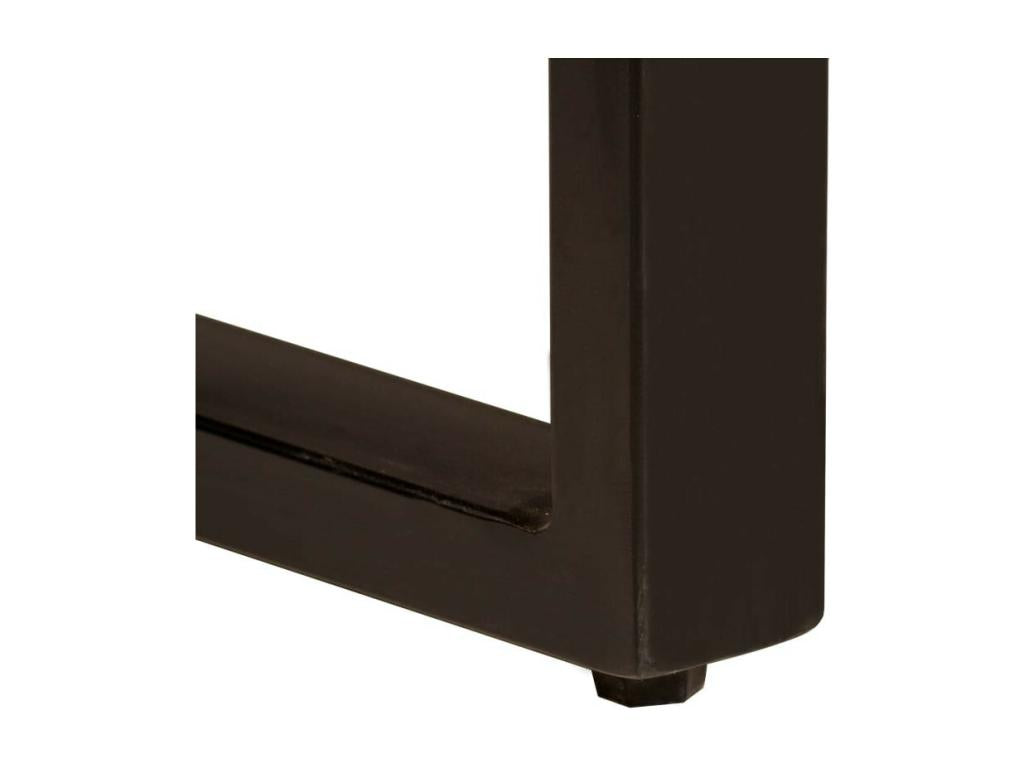 Boisona 180cm Solid Mango Wood Dining Table with Black Steel Legs KDOE51099