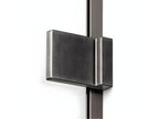 Boisona 110x120cm Right-Hand Pivoting Shower Enclosure, Gunmetal Brushed, Brushed Stainless Steel Finish, Front Access, KJQY81005