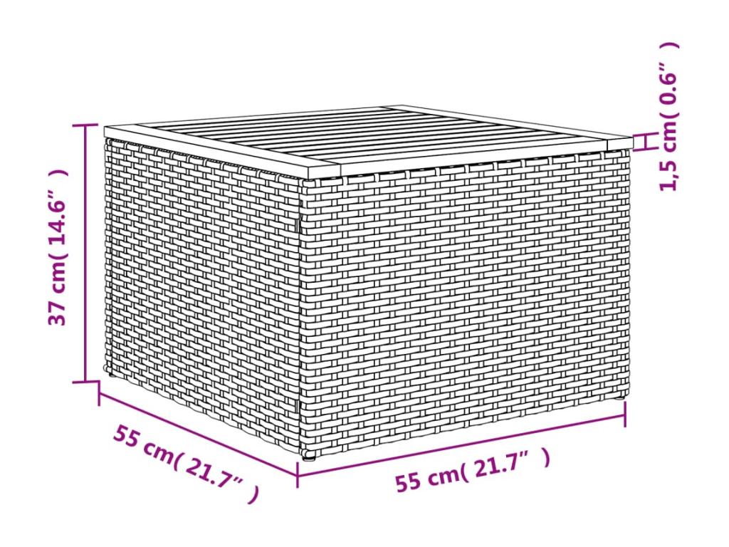 10-piece garden furniture set with cushions, black woven resin KRLE58244