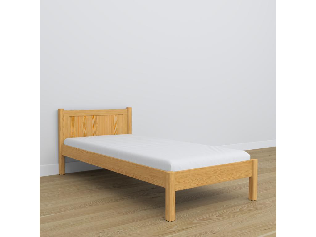 Single wooden bed N02 Natural Pine 90x190 QEKT88785