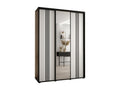 7-Door Sliding Wardrobe 235.2/180/45 3 Doors Black/White/Black QZTB72423