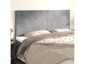 4-piece headboard set, light grey, 80x5x78/88 cm, velvet, FBKA44556
