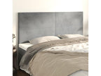 4-piece headboard set, light grey, 80x5x78/88 cm, velvet, FBKA44556