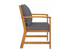 2-piece garden chairs with dark grey cushions, Elariva wood, BPIN64797
